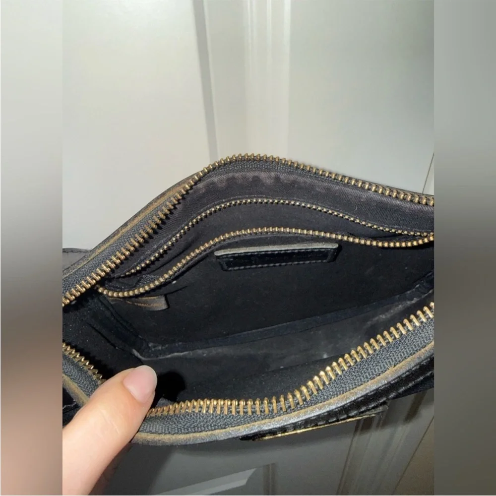 POLO RALPH LAUREN Plaid Shoulder Bag‎ Crossbody Vintage with Luggage Tag